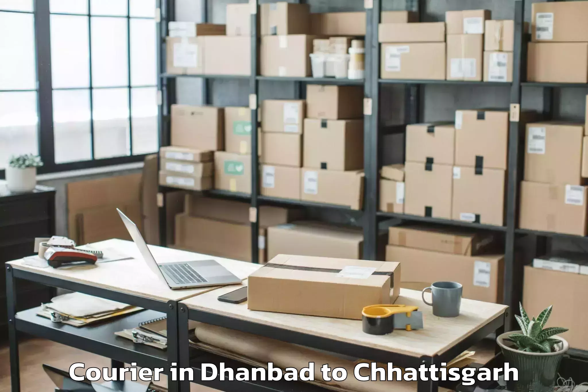 Professional Dhanbad to Pithora Courier